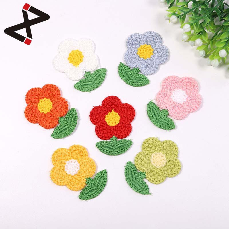 Spring Summer Popular Leaf & Flower Embroidery Patches, Cute Colorful DIY Clothing Decorative Iron-on Appliques Garment Accessories