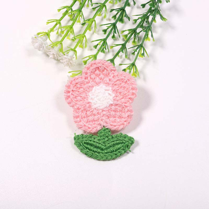 Spring Summer Popular Leaf & Flower Embroidery Patches, Cute Colorful DIY Clothing Decorative Iron-on Appliques Garment Accessories